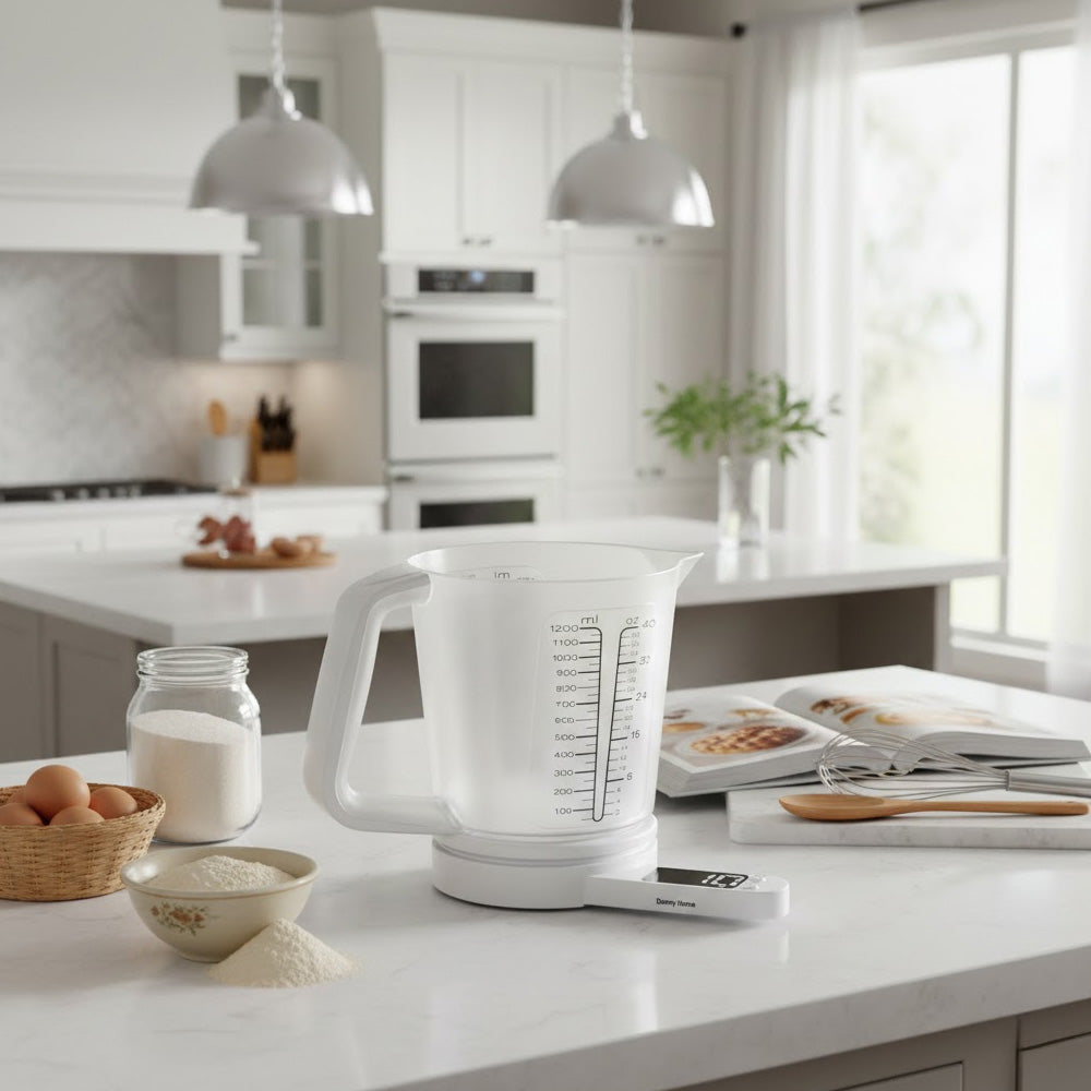 ميزان مطبخ مع كوب قياس