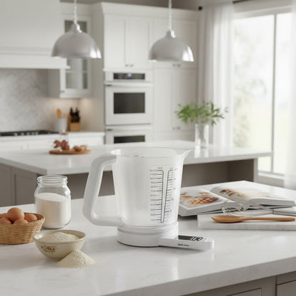 ميزان مطبخ مع كوب قياس