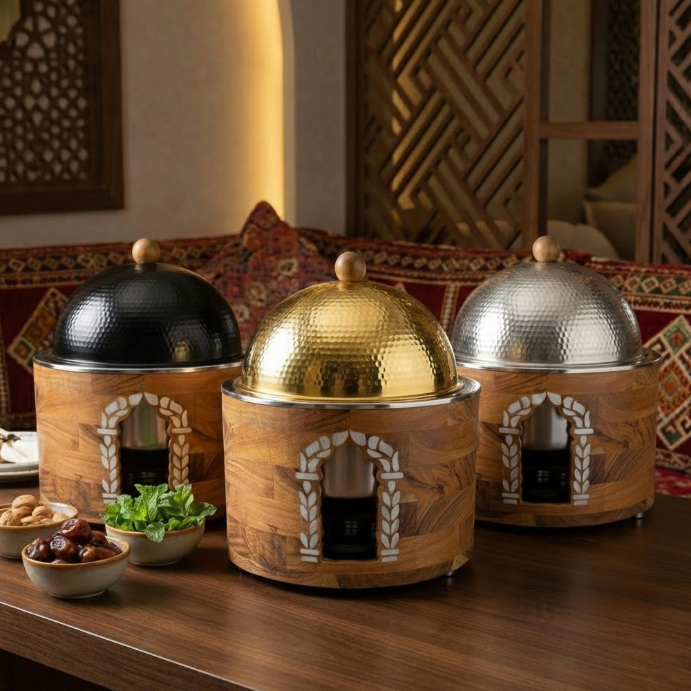 سخان طعام بقاعدة خشبية 5 لتر