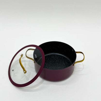 قدر طهي  بغطاء زجاجي