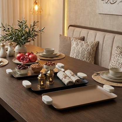 صينية تقديم بلمسة رخامية