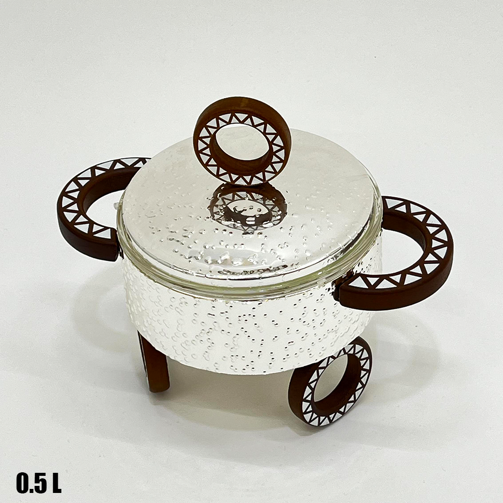 سخان طعام زجاجي دائري صغير 0.5 لتر