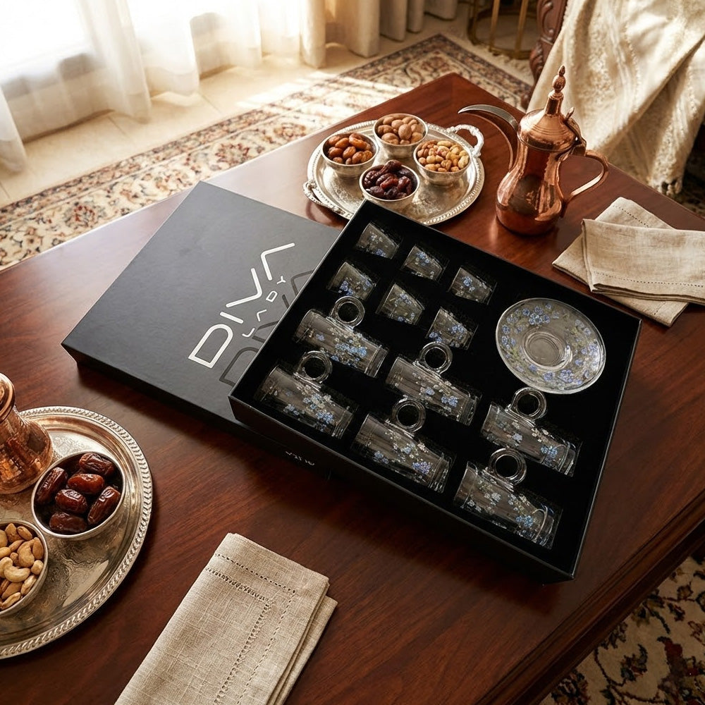 طقم استكانة وفنجان 18 قطعة Alkuwaity Al Awal الكويتي الأول