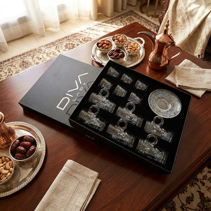 طقم استكانة وفنجان 18 قطعة Alkuwaity Al Awal الكويتي الأول