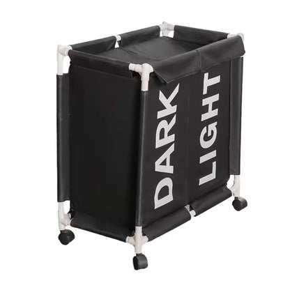 سلة غسيل مزدوجة الأقسام