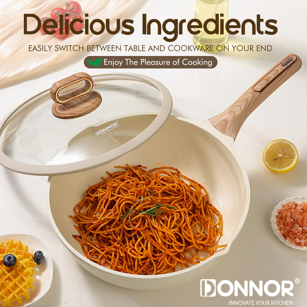 مجموعة أواني طهي جرانيتية غير لاصقة 15 قطعة