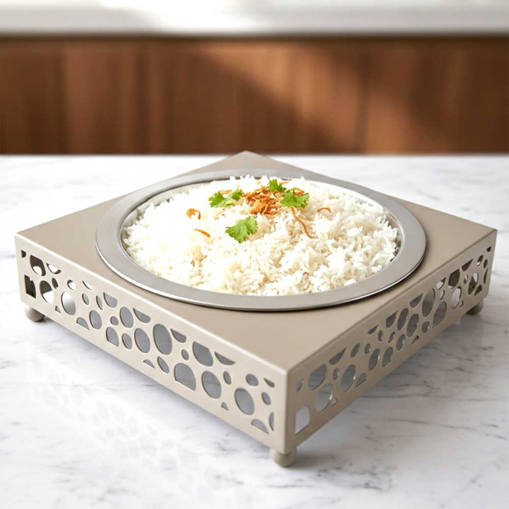 طبق تقديم أرز بقاعدة معدنية Diva Lady