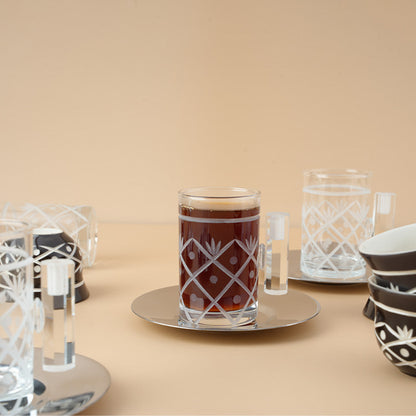 طقم استكانة مع فنجان