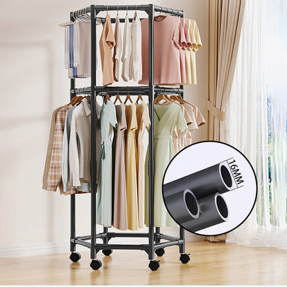 حامل ملابس متحرك بعدة طبقات