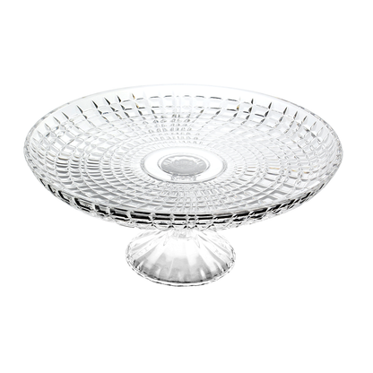 طبق تقديم زجاجي فاخر على قاعدة