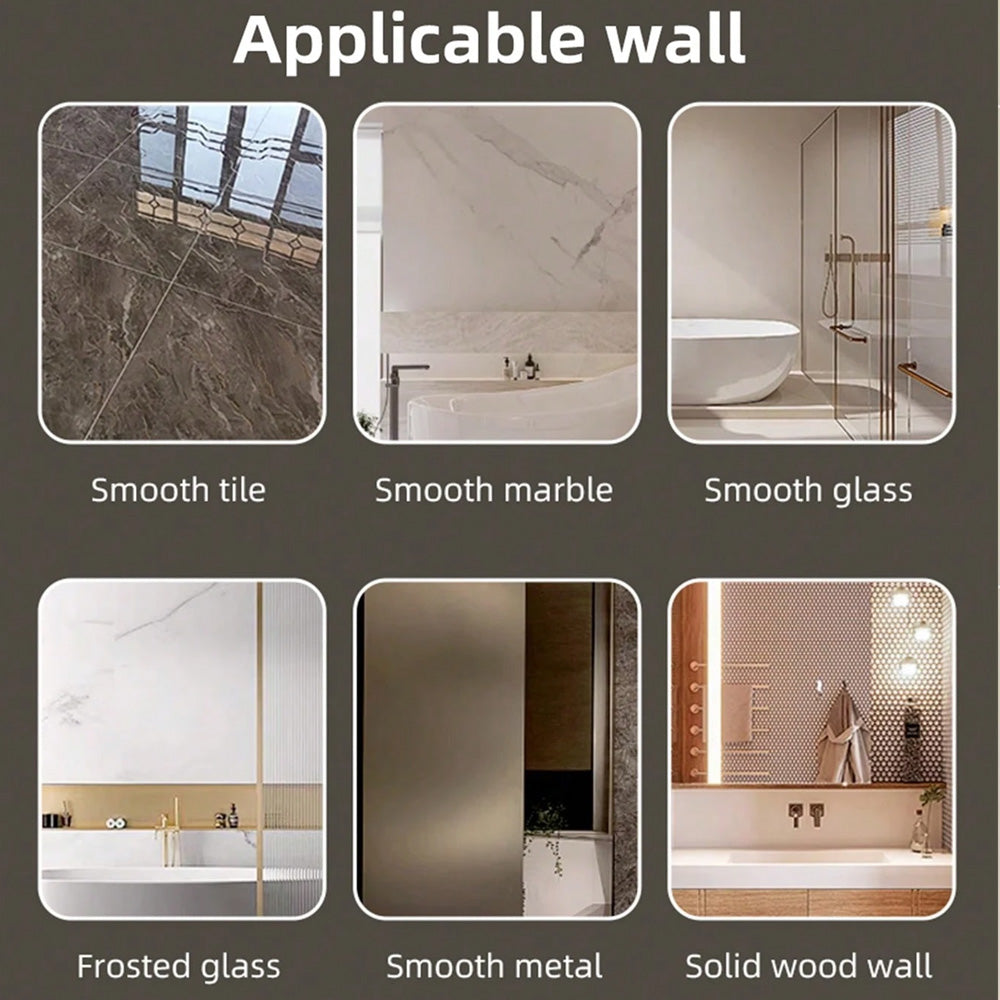 مجموعة رفوف تخزين زاوية للحمام بدون حفر، مكونة من 5 قطع