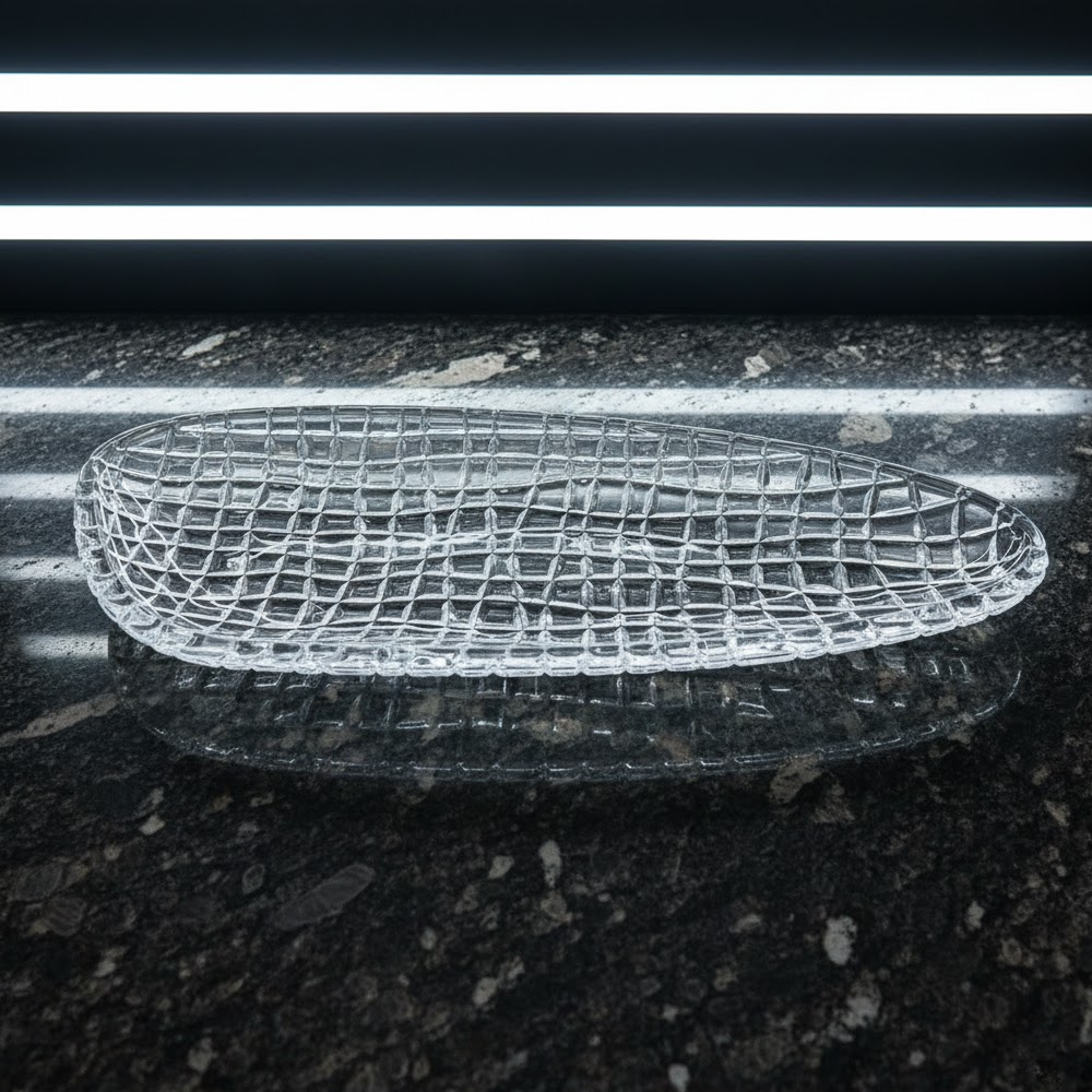 طبق تقديم زجاجي فاخر