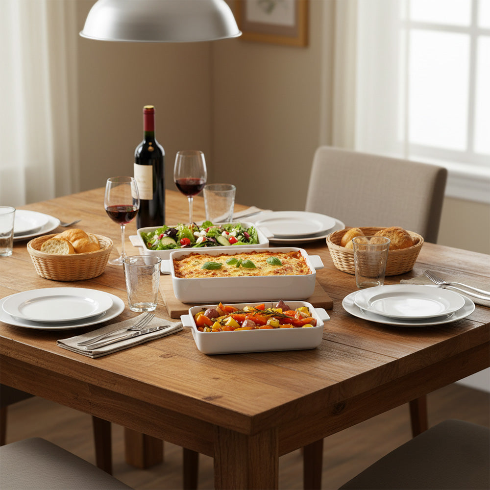 طقم سيراميك مستطيل