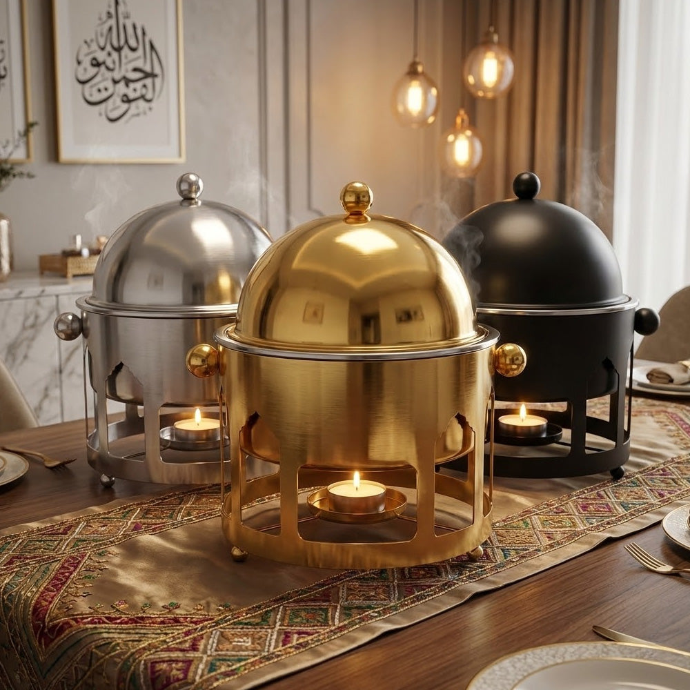 سخان طعام قبة من الفولاذ المقاوم للصدأ سعة 3 لتر