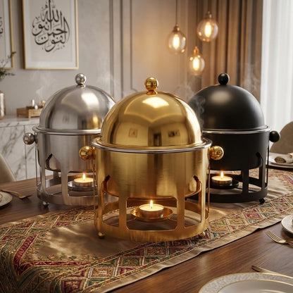 سخان طعام قبة من الفولاذ المقاوم للصدأ سعة 3 لتر