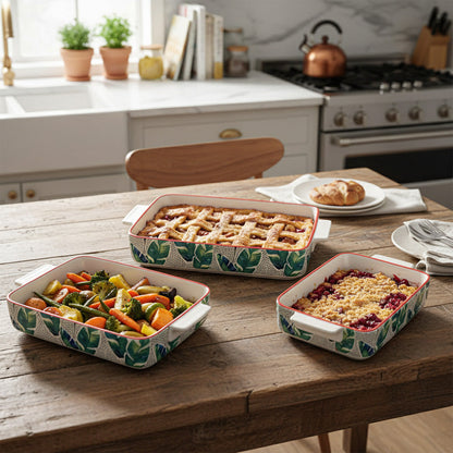 صينية سيراميك بنمط أوراق الشجر