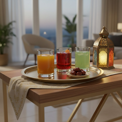 طقم أكواب زجاج شفاف 4 قطع