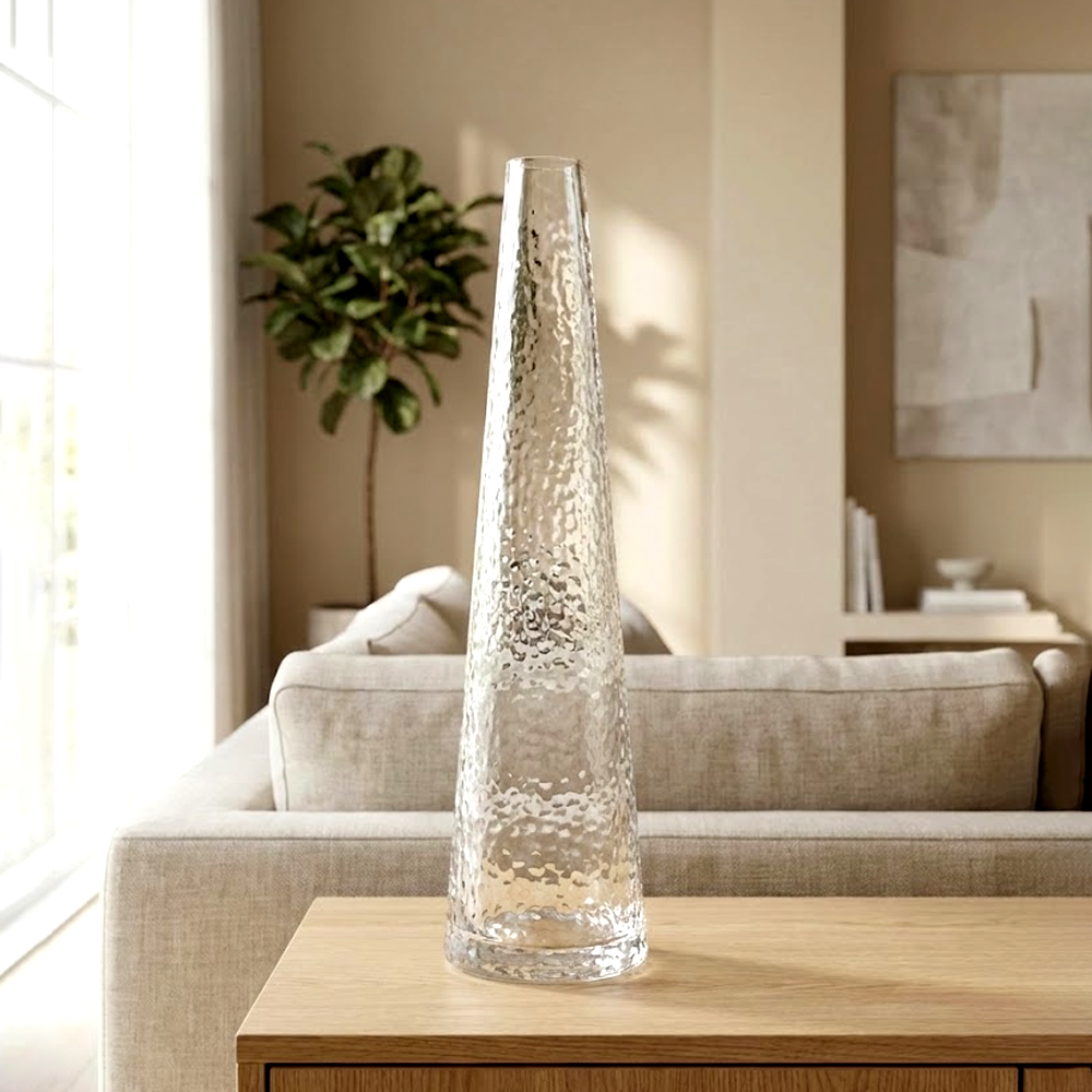 مزهرية زهور زجاجية