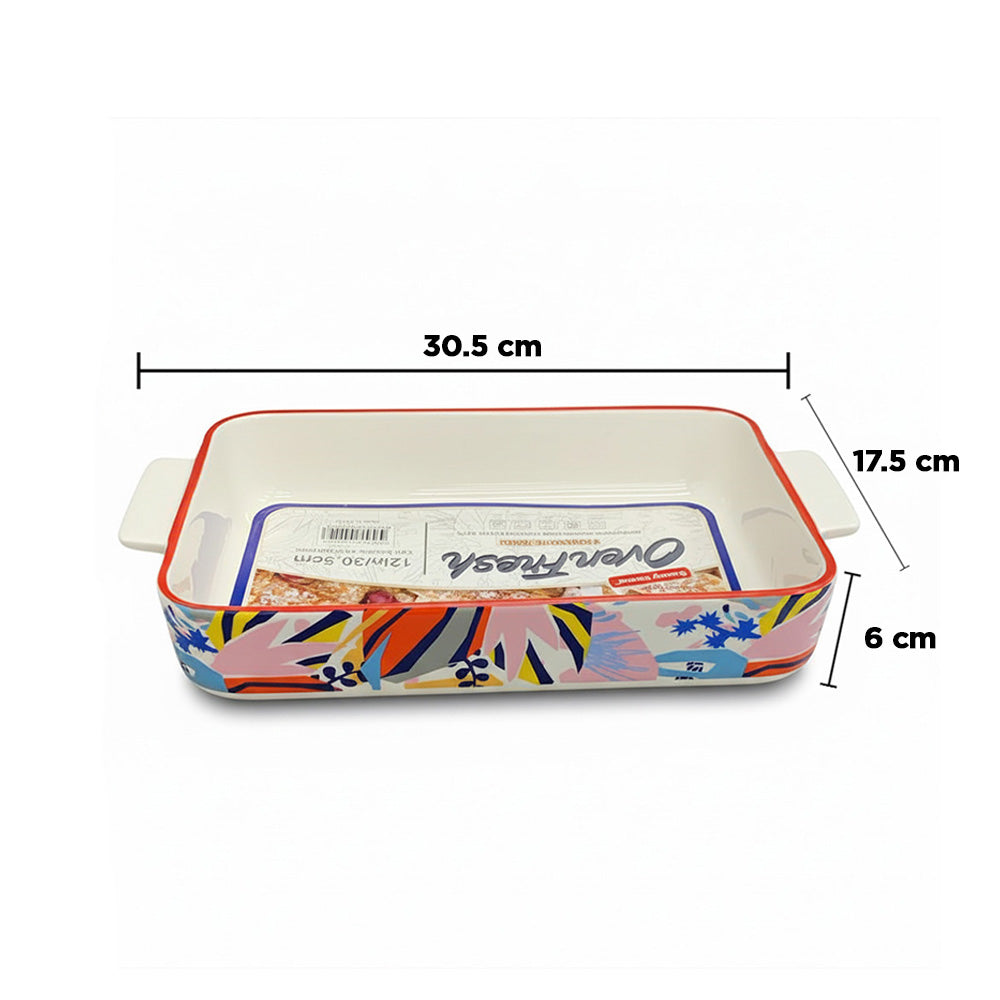 صينية سيراميك بنقش زهور ملونة Danny Home