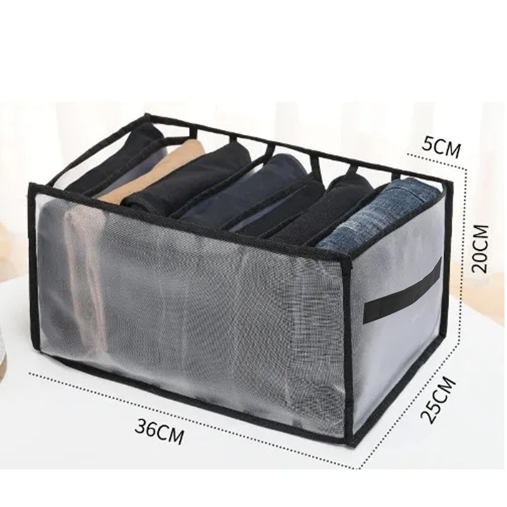صناديق تنظيم الملابس الشبكية بمقبض