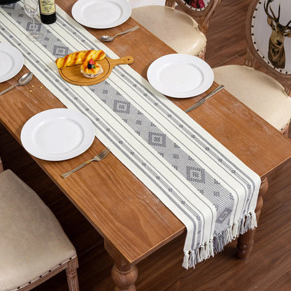 مفرش طاولة قطني بتصميم ريفي حديث