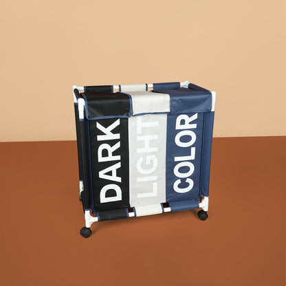 سلة غسيل بثلاثة أقسام