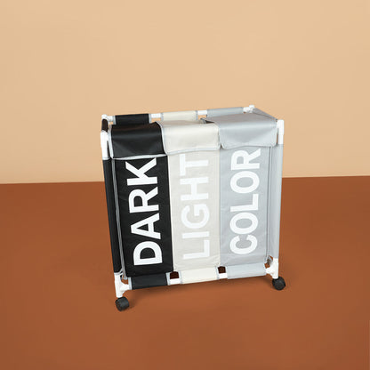 سلة غسيل بثلاثة أقسام