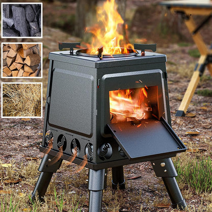 موقد محمول لحرق الأخشاب