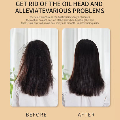 فرشاة شعر خشبية  مضادة للكهرباء