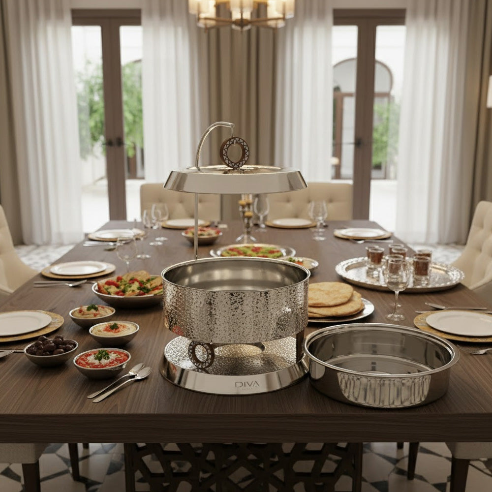 طبق تسخين فضي – 4 لتر