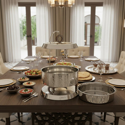 طبق تسخين فضي – 4 لتر