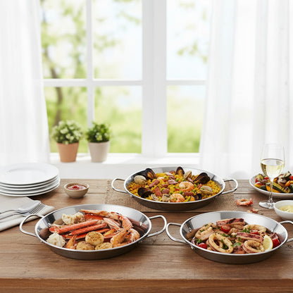 مقلاة مأكولات من الفولاذ المقاوم للصدأ