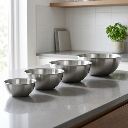 أوعية خلط من الستانلس ستيل 4مقاسات