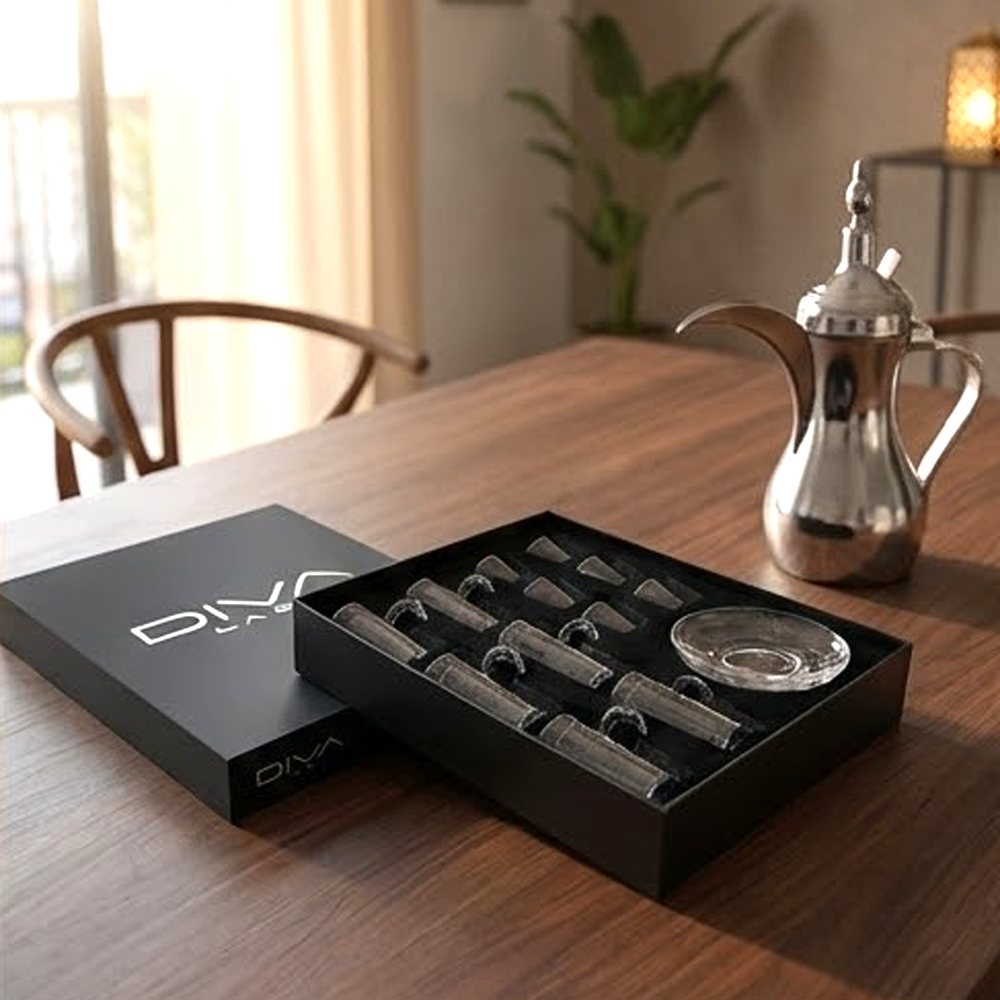 طقم استكانة وفنجان 18قطعة Diva Lady