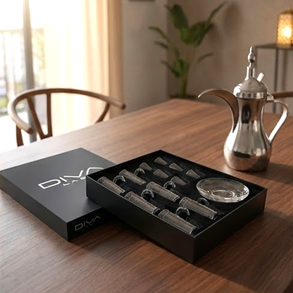 طقم استكانة وفنجان 18قطعة Diva Lady