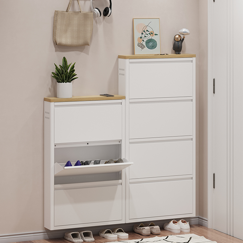 خزانة أحذية جدارية من المعدن