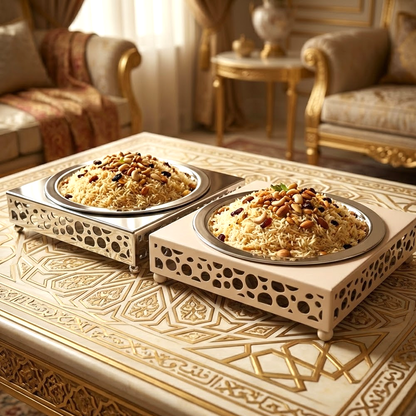 طبق تقديم أرز بقاعدة معدنية Diva Lady