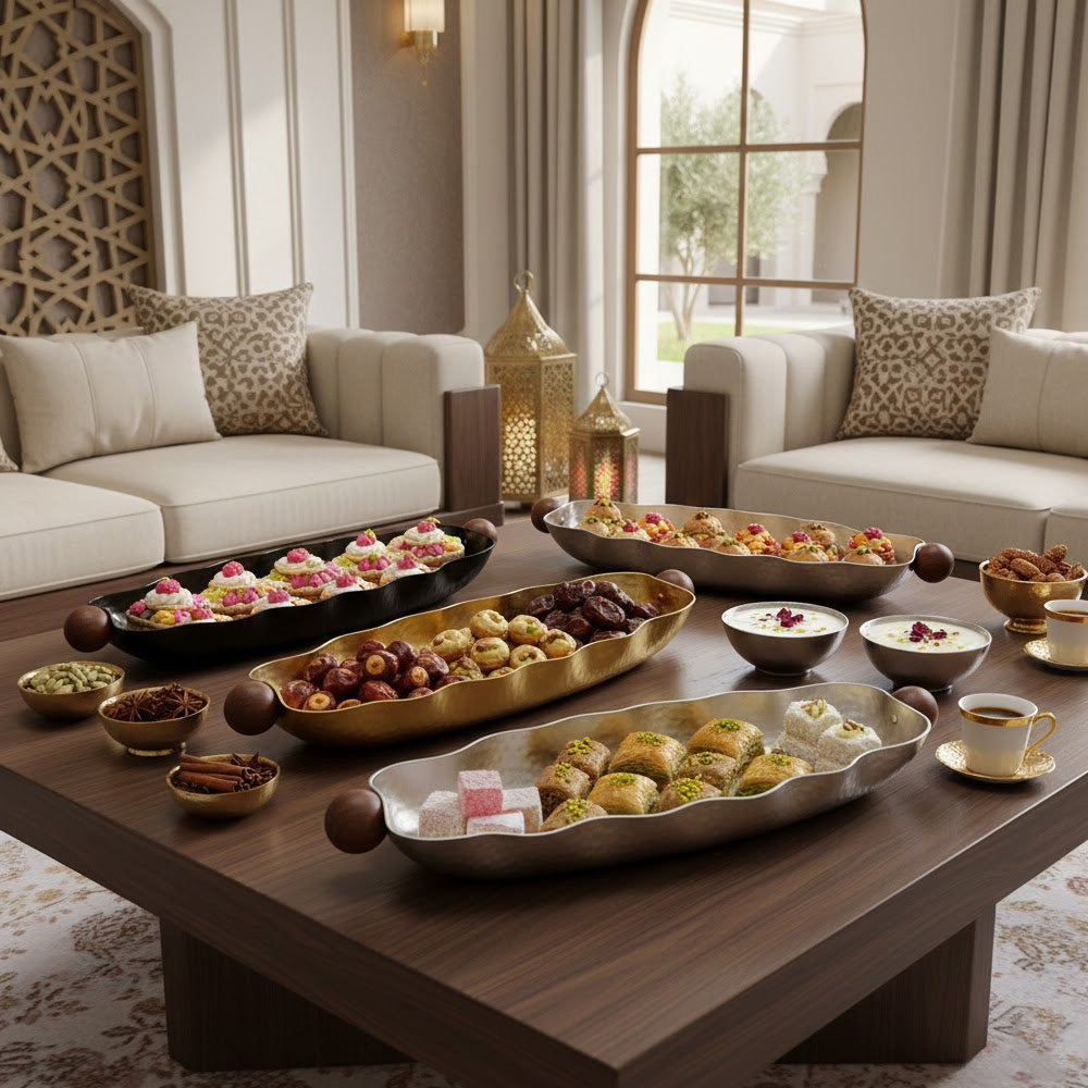 صينية تقديم بيضاوية صغيرة