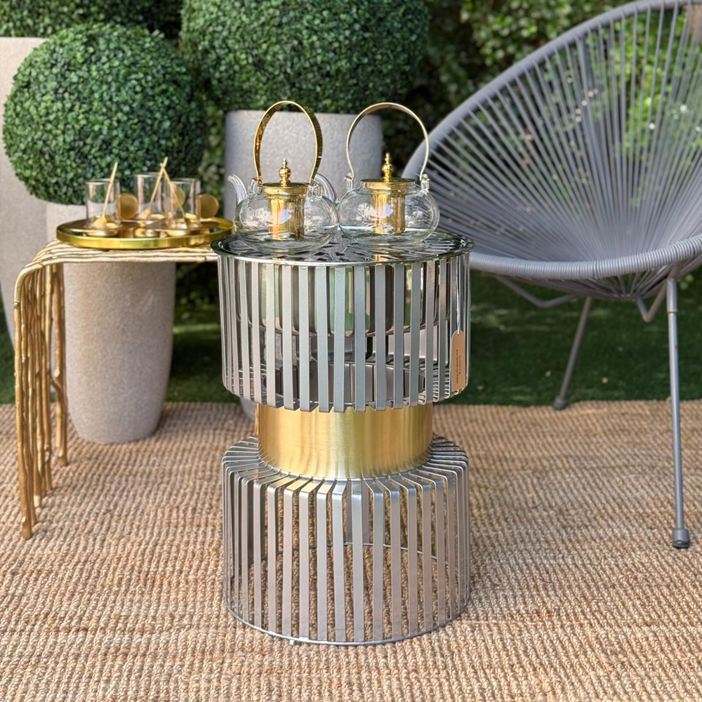 دوة و شواية معدنية بإطار ذهبي Alkuwaity Al Awal الكويتي الأول