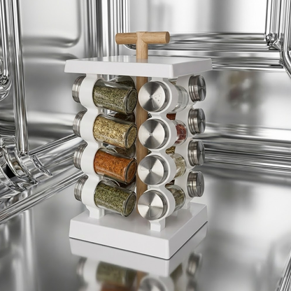 منظم بهارات دوار مع 16 علبة