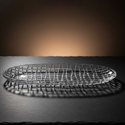 طبق تقديم زجاجي فاخر