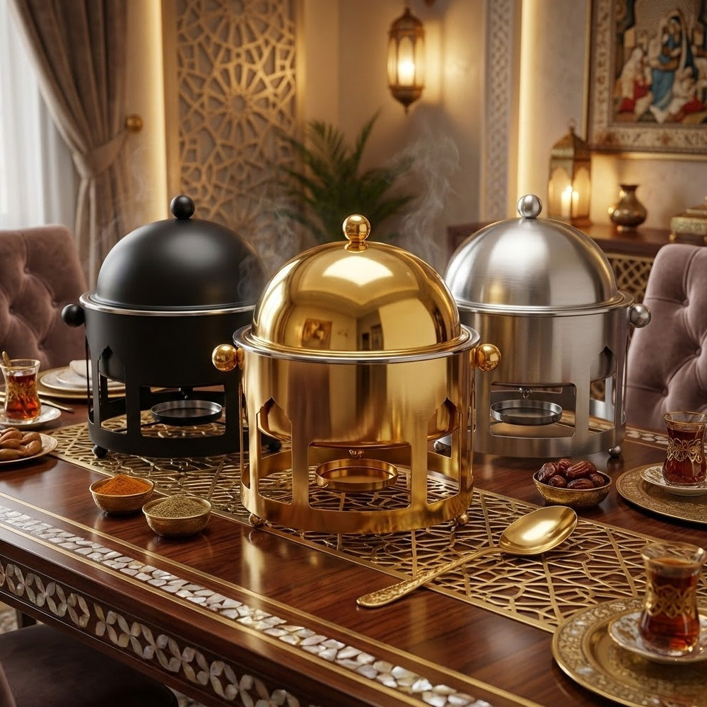 سخان طعام قبة من الفولاذ المقاوم للصدأ سعة 3 لتر