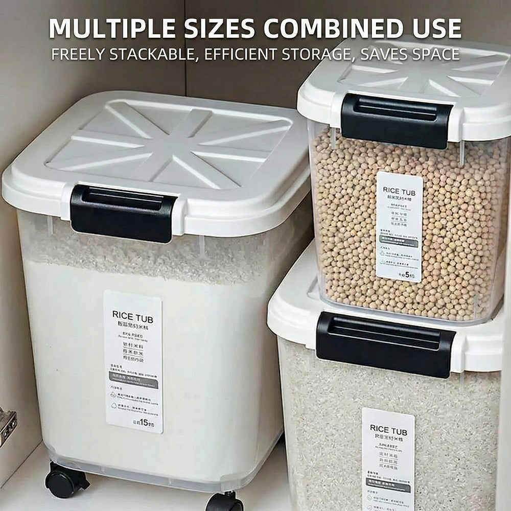 حاوية محكمة الإغلاق لتخزين الأرز والحبوب