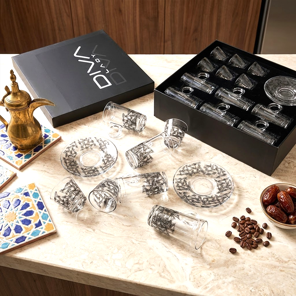 طقم استكانة وفنجان 18قطعة Diva Lady