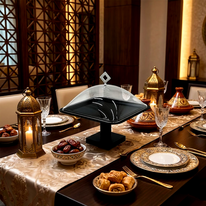 طبق تقديم كيك بغطاء وسط Diva Lady