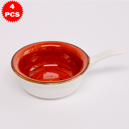 طقم تقديم ملون مع قاعدة خشبية