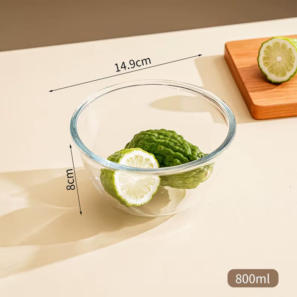 مجموعة أوعية شفافة زجاجية