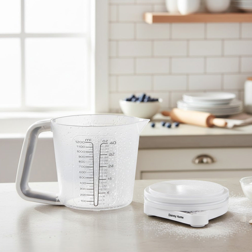 ميزان مطبخ مع كوب قياس