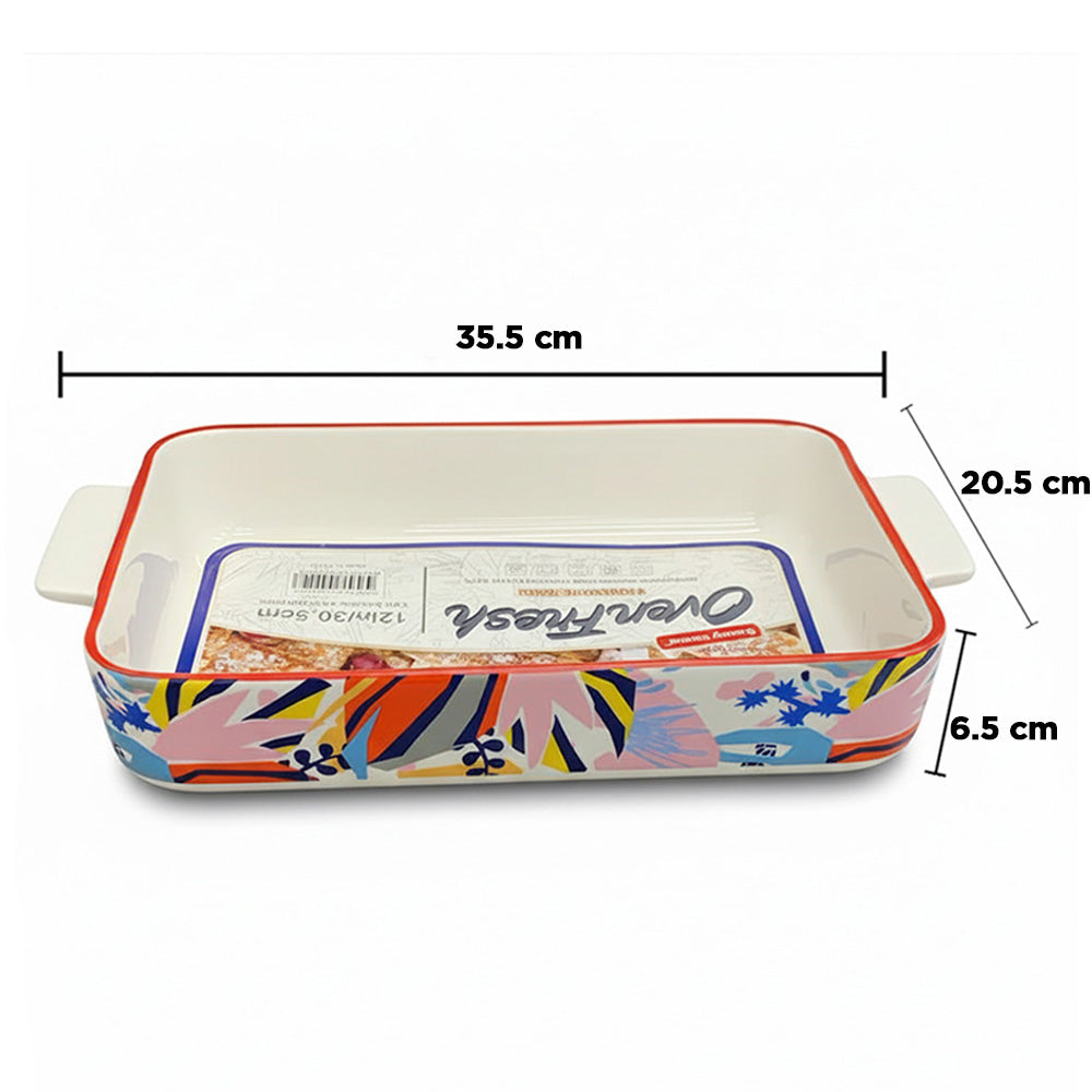 صينية سيراميك بنقش زهور ملونة Danny Home