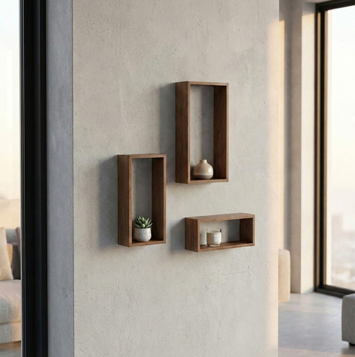 أرفف عائمة - طقم من 3 قطع